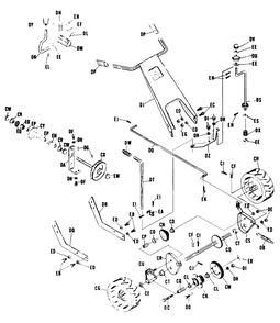 Snow Thrower 1 Diagram and Parts List for 2680A (200000001-299999999)(1972) Lawn Boy Snow Blower